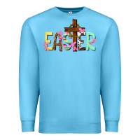 Ocean Blue Easter crown of thorns Easter Day Premium Sweatshirt - HowdyJamesFarm