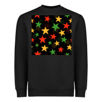 Black african color stars seamless pattern Heavyweight Sweatshirt - BundleAndBundleShop