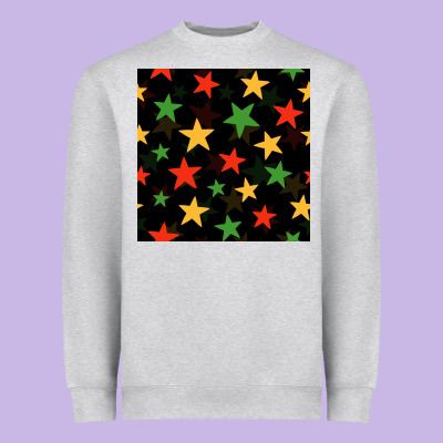 African Color Stars Seamless Pattern Heavyweight Sweatshirt Designed By Bundleandbundleshop