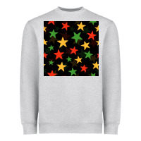 Heather Grey african color stars seamless pattern Heavyweight Sweatshirt - BundleAndBundleShop