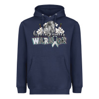 Navy brain cancer warrior Heavyweight Hoodie - CowGirlArtShop