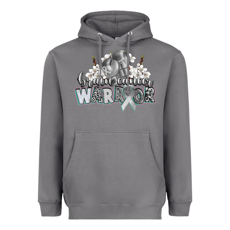 Brain Cancer Warrior Heavyweight Hoodie by CowGirlArtShop | Teevron