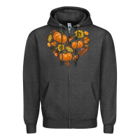 Charcoal Heather Fall Heart Zipper Hoodie - texasbilliewilder