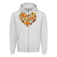 Dove Grey Fall Heart Zipper Hoodie - texasbilliewilder