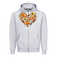 Fall Heart Zipper Hoodie | Teevron
