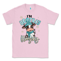 Bubblegum Pink i'm udderly freezing baby cow Classic Tee - MaliasSmallBusiness