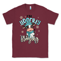 Burgundy i'm udderly freezing baby cow Classic Tee - MaliasSmallBusiness
