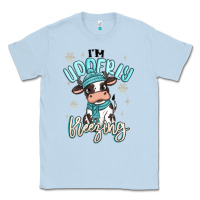 Dusty Blue i'm udderly freezing baby cow Classic Tee - MaliasSmallBusiness