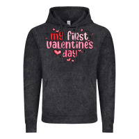 Vintage Black my first valentines day Vintage Hoodie - MaliasSmallBusiness