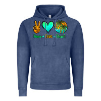 Vintage Denim peace love beach Vintage Hoodie - Jasminsmagicworld