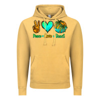 Vintage Mustard peace love beach Vintage Hoodie - Jasminsmagicworld