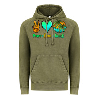 Vintage Olive peace love beach Vintage Hoodie - Jasminsmagicworld
