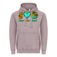 Peace Love Beach Vintage Hoodie | Teevron