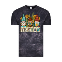 Cloud Black yeehaw with gnomies Vintage Tee - NancyCooperArtShop