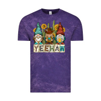 Cloud Purple yeehaw with gnomies Vintage Tee - NancyCooperArtShop