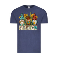 Vintage Denim yeehaw with gnomies Vintage Tee - NancyCooperArtShop