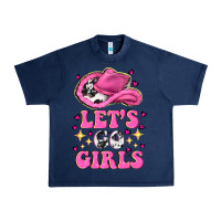 Navy lets go girls Urban Heavy Tee - NancyCooperArtShop