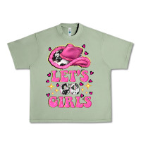 Oil Green lets go girls Urban Heavy Tee - NancyCooperArtShop