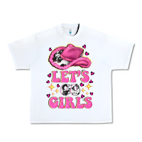 White lets go girls Urban Heavy Tee - NancyCooperArtShop