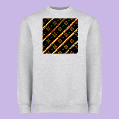 African Floral Seamless Pattern Heavyweight Sweatshirt Designed By Bundleandbundleshop