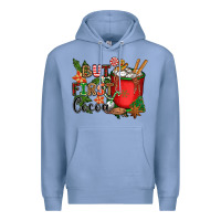 Colony Blue but first cocoa Premium Hoodie - CowGirlArtShop
