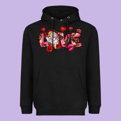 Love Valentine's Day Heavyweight Hoodie Designed By Howdyjamesfarm