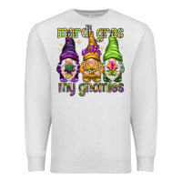Oatmeal Heather Mardi Gras with my gnomies Premium Sweatshirt - HowdyJamesFarm
