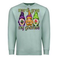 Seafoam Mardi Gras with my gnomies Premium Sweatshirt - HowdyJamesFarm