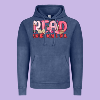 Read Your Heart Out Vintage Hoodie Designed By Maliassmallbusiness