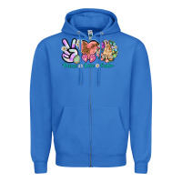 True Royal Peace love Easter Zipper Hoodie - NancyCooperArtShop
