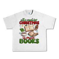 Lunar Rock all i want for christmas is more books Urban Heavy Tee - MaliasSmallBusiness