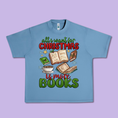 All I Want For Christmas Is More Books Urban Heavy Tee Designed By Maliassmallbusiness