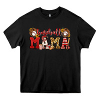 Black baseball mama Heavy Core Tee - Jasminsmagicworld