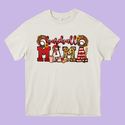 Baseball Mama Heavy Core Tee Designed By Jasminsmagicworld