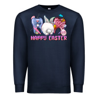 Navy Happy Easter Dental Easter Day Premium Sweatshirt - CowGirlArtShop