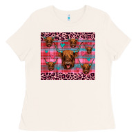 Bone highland cow valentines Ladies Tee - JahusDesignShop