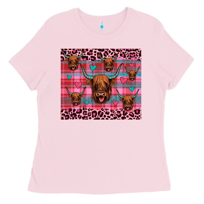 Highland Cow Valentines Ladies Tee by JahusDesignShop | Teevron