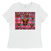 White highland cow valentines Ladies Tee - JahusDesignShop