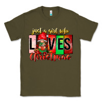 Army Green just a girl who loves christmas Classic Tee - CowhideDigitalArt