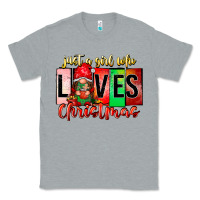 Heather Grey just a girl who loves christmas Classic Tee - CowhideDigitalArt