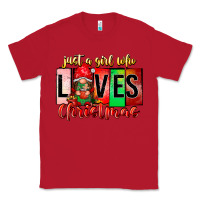 Red just a girl who loves christmas Classic Tee - CowhideDigitalArt