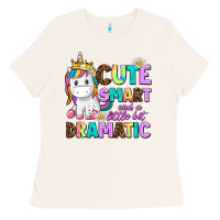 Bone cute smart and a little bit dramatic unicorn Ladies Tee - AdoDesignShop