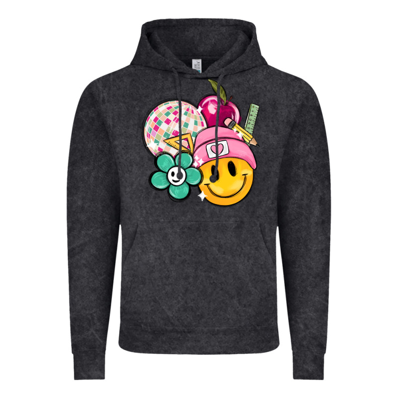 Smiley Face And School Elementary Vintage Hoodie by MaliasSmallBusiness | Teevron