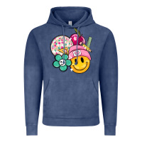 Vintage Denim smiley face and school elementary Vintage Hoodie - MaliasSmallBusiness