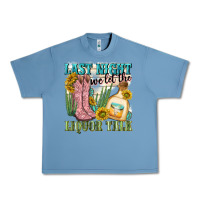 Pebble Blue last night we let the liquar talk Urban Heavy Tee - NancyCooperArtShop