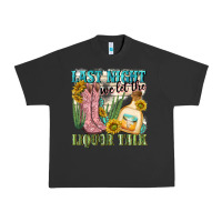 Pigment Black last night we let the liquar talk Urban Heavy Tee - NancyCooperArtShop