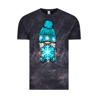 Cloud Black winter gnome with snowflake Vintage Tee - NancyCooperArtShop