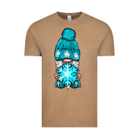 Vintage Coffee winter gnome with snowflake Vintage Tee - NancyCooperArtShop