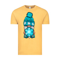 Vintage Mustard winter gnome with snowflake Vintage Tee - NancyCooperArtShop