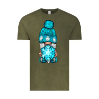 Vintage Olive winter gnome with snowflake Vintage Tee - NancyCooperArtShop